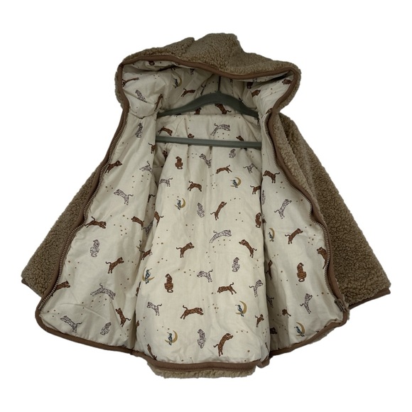 Long sleeve fleece toddler jacket (brown) (18-24 months) - Picture 2 of 5